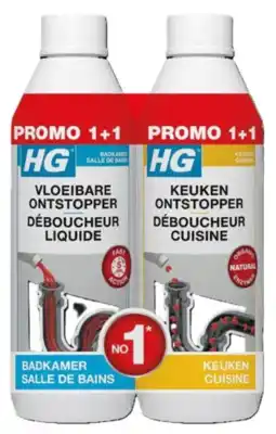 De Online Drogist HG Vloeibare Badkamer + Keuken Ontstopper Promopack aanbieding