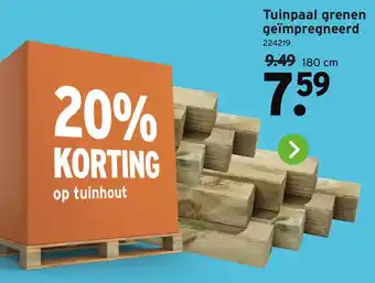 GAMMA Tuinpaal grenen geïmpregneerd aanbieding