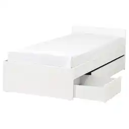 IKEA Wit vihals bed met 2 opberglades, strak design, strakke lijnen aanbieding