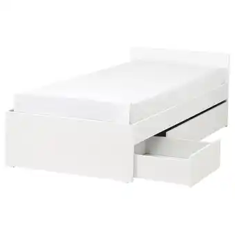 IKEA Wit vihals bed met 2 opberglades, strak design, strakke lijnen aanbieding