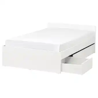 IKEA Vihals Bedframe met 2 bedlades, wit/luröy, 140x200 cm aanbieding
