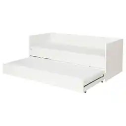 IKEA Wit minimalistisch daybed met uittrekbaar onderschuifbed Modern, simplistisch ontwerp aanbieding
