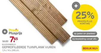 Praxis Geprofileerde tuinplank vuren aanbieding