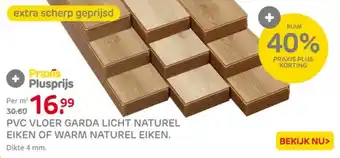 Praxis PVC vloer garda licht naturel eiken of warm naturel eiken aanbieding