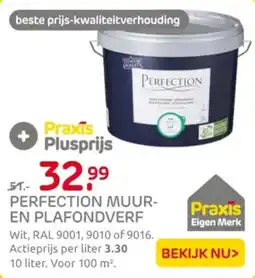 Praxis Perfection muur en plafondverf aanbieding