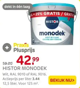 Praxis Histor monodek aanbieding