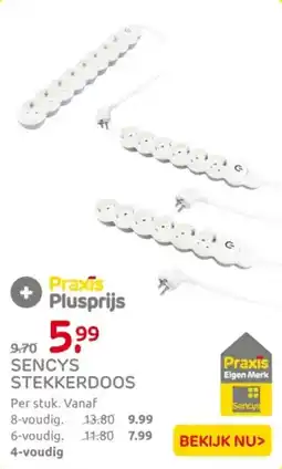 Praxis Sencys stekkerdoos aanbieding