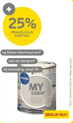Praxis op Histor kleurmuurverf aanbieding