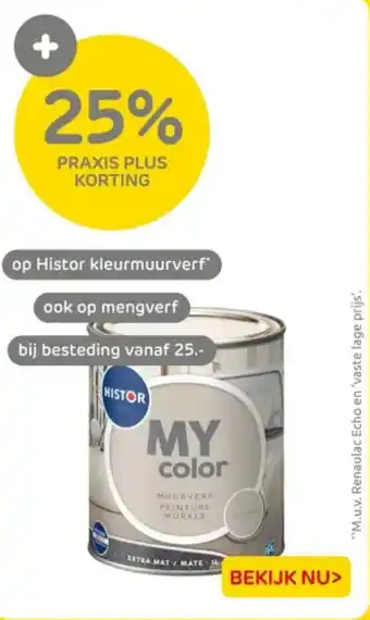 Praxis op Histor kleurmuurverf aanbieding