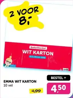 Boekenvoordeel Emma wit karton aanbieding