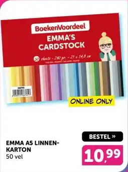 Boekenvoordeel Emma A5 linnenkarton aanbieding