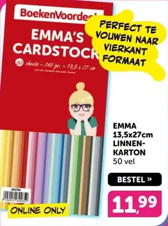 Boekenvoordeel Emma linnenkarton aanbieding
