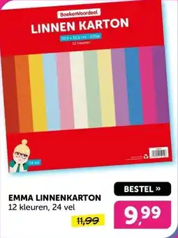 Boekenvoordeel Emma linnenkarton aanbieding