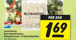 Boni Groentemix, bloemkoolroosjes, broccoliroosjes of bloemkoolrijst aanbieding