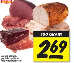 Boni Jambon serrano, gegrilde kipfilet of luxe runderrookvlees aanbieding