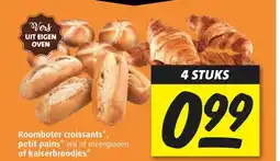 Boni Roomboter croissants, petit pains of kaiserbroodjes aanbieding