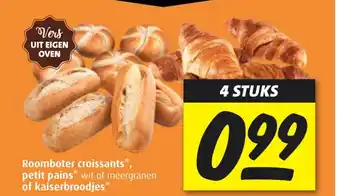 Boni Roomboter croissants, petit pains of kaiserbroodjes aanbieding