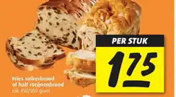 Boni Fries suikerbrood of half rozijnenbrood aanbieding