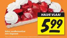 Boni Halve aardbeienvlaai met slagroom aanbieding