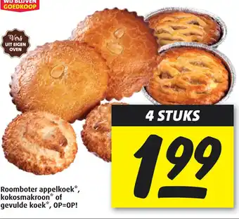 Boni Roomboter appelkoek, kokosmakroon of gevulde koek aanbieding