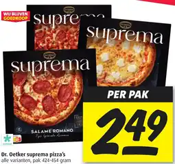 Boni Dr. Oetker suprema pizza's aanbieding