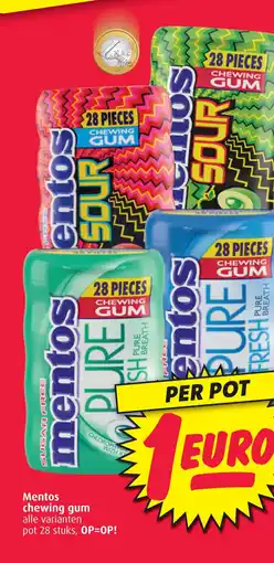 Boni Mentos chewing gum aanbieding