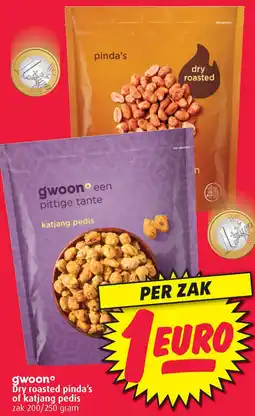 Boni gwoon Dry roasted pinda's of katjang pedis aanbieding
