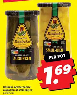 Boni Kesbeke Amsterdamse augurken of smul-uitjes aanbieding