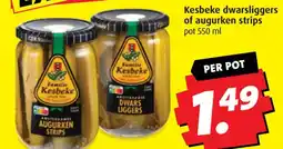 Boni Kesbeke dwarsliggers of augurken strips aanbieding