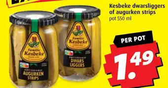 Boni Kesbeke dwarsliggers of augurken strips aanbieding