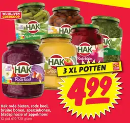 Boni Hak rode bieten, rode kool, bruine bonen, sperziebonen, bladspinazie of appelmoes XL aanbieding