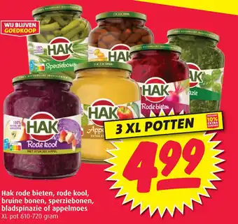 Boni Hak rode bieten, rode kool, bruine bonen, sperziebonen, bladspinazie of appelmoes XL aanbieding