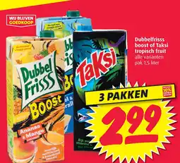 Boni Dubbelfrisss boost of Taksi tropisch fruit aanbieding