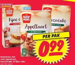 Boni Koopmans mix voor appeltaart, boerencake of fijne cake aanbieding