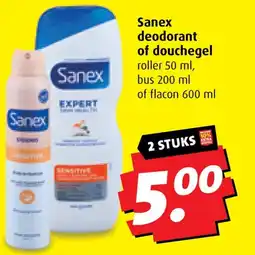 Boni Sanex deodorant of douchegel aanbieding