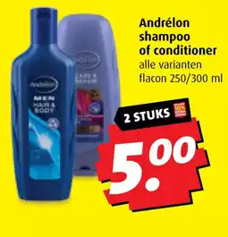Boni Andrélon shampoo of conditioner aanbieding