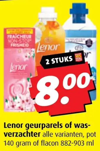 Boni Lenor geurparels of was verzachter aanbieding