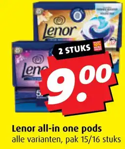 Boni Lenor all-in one pods aanbieding