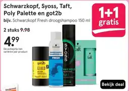 Etos Schwarzkopf, Syoss, Taft, Poly Palette en got2b aanbieding