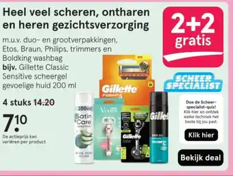 Etos Heel veel scheren, ontharen en heren gezichtsverzorging aanbieding