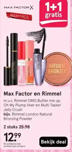 Etos Max Factor en Rimmel aanbieding