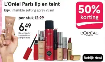 Etos L'Oréal Paris lip en teint aanbieding