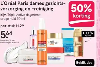 Etos L'Oréal Paris dames gezichts verzorging en reiniging aanbieding