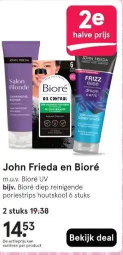 Etos John Frieda en Bioré aanbieding