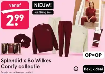 Etos Splendid x Bo Wilkes Comfy collectie aanbieding