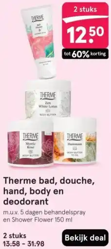 Etos Therme bad, douche, hand, body en deodorant aanbieding