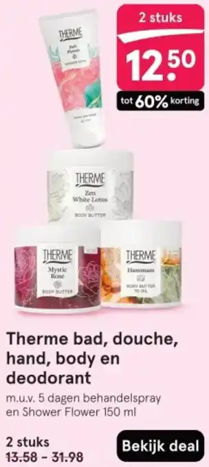 Etos Therme bad, douche, hand, body en deodorant aanbieding