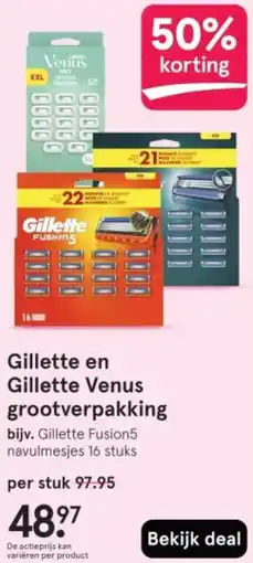 Etos Gillette en Gillette Venus grootverpakking aanbieding