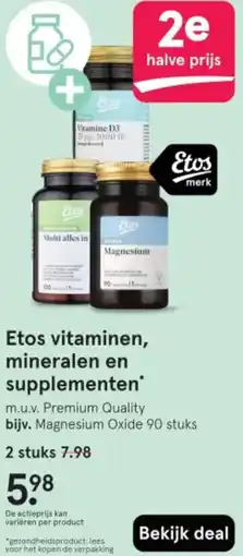 Etos Etos vitaminen, mineralen en supplementen aanbieding