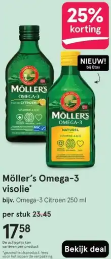 Etos Möller's Omega-3 visolie aanbieding